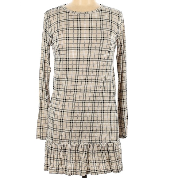 NWOT Daisy street plaid mini dress long sleeve size 4 - Picture 1 of 8